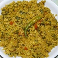 Indian Methi Pulav Dinner