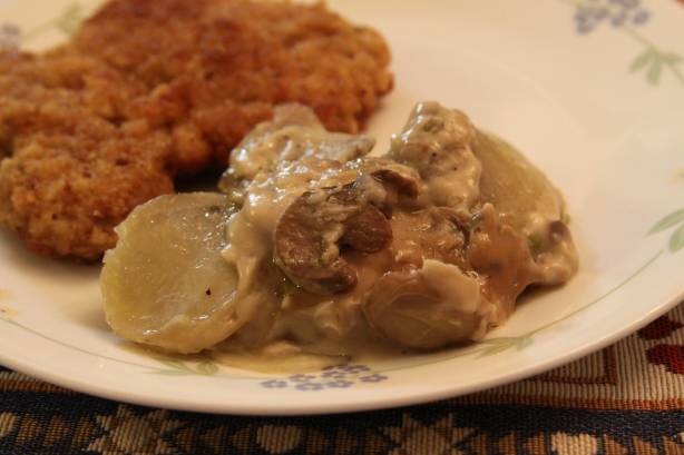 Australian Crock Pot Mushroom Potatoes Dinner