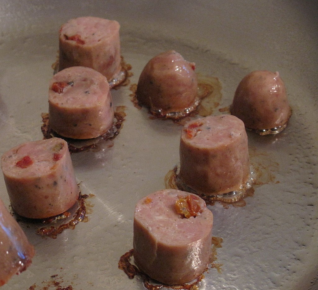 British Antipasto Sausage Skewers Appetizer