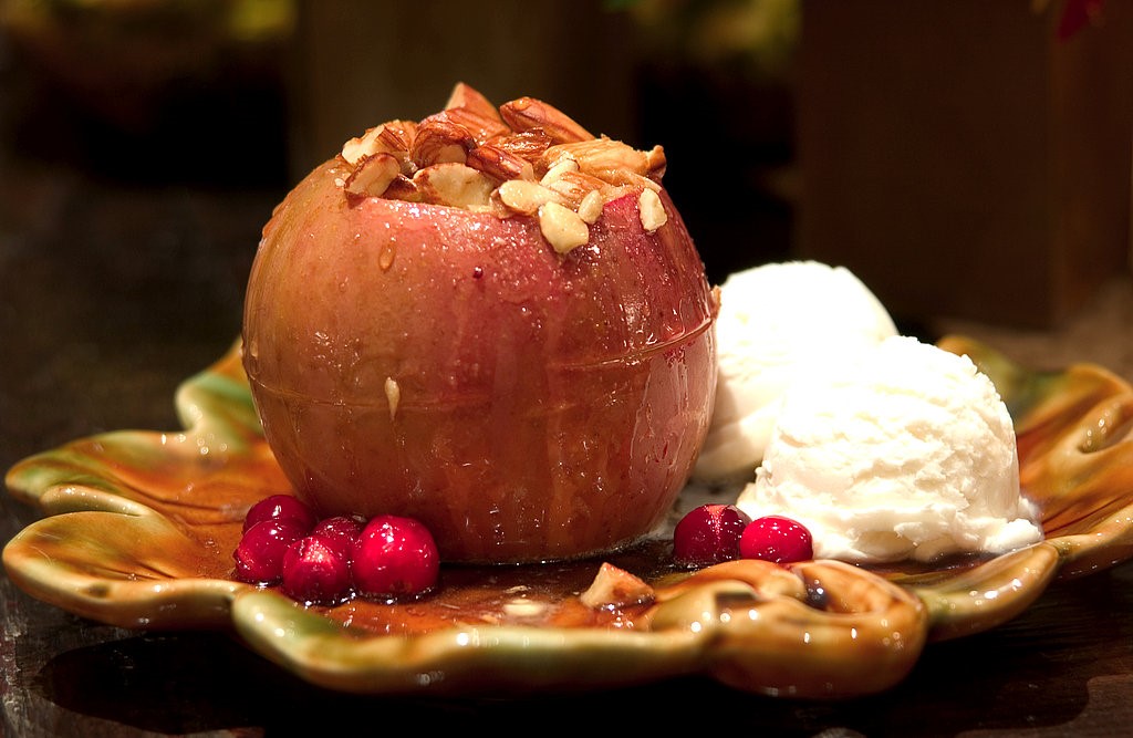 British Baked Apples With Honey Walnuts and Ginger Dessert