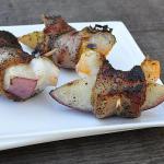 British Baconwrapped Shrimp and Nectarines Dinner