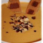 American Cream of Pumpkin Soup with Hazelnuts and Chestnuts Appetizer