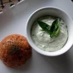 American Tartare of Salmon with Sauce with Basil Dinner
