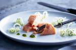 American Salmon Confit With Shaved Fennel Salad Recipe Appetizer