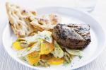 Moroccan Moroccan Pork Steaks With Orange And Fennel Salad And Grilled Flat Bread Recipe Dinner