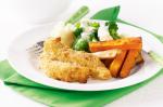 American Crumbed Fish Fingers And Vegetable Chips Recipe Drink