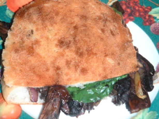 British Grilled Portabella Sandwiches or Panini Dinner