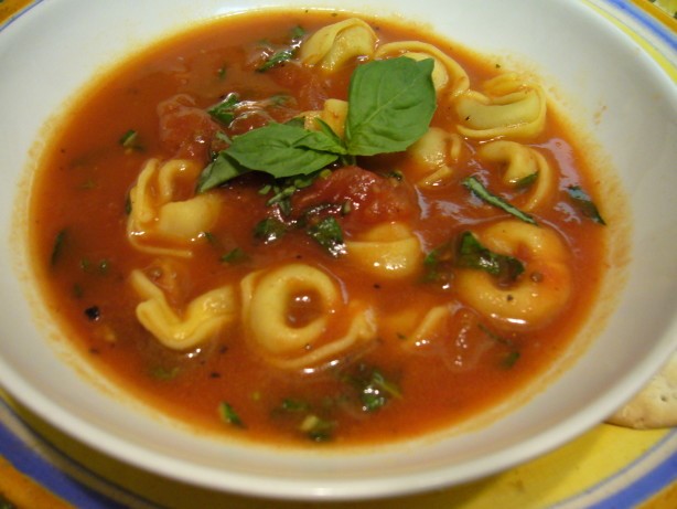 British Tomatobasil Tortellini Soup Appetizer