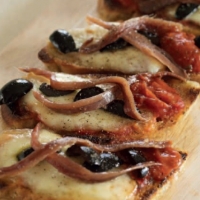 American Anchovy and Olive Bruschetta Appetizer