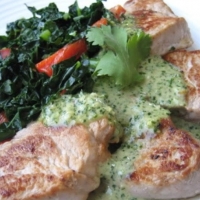 American Pork Tenderloin with Cilantro Pesto Dinner