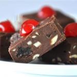 American Cherries and Chocolate Fudge Recipe Dessert