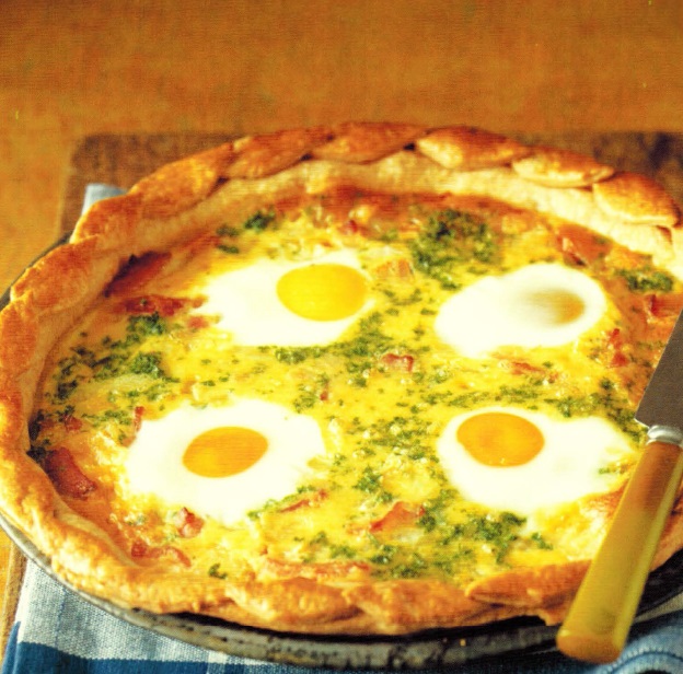 Canadian Bacon and Egg Pie Breakfast