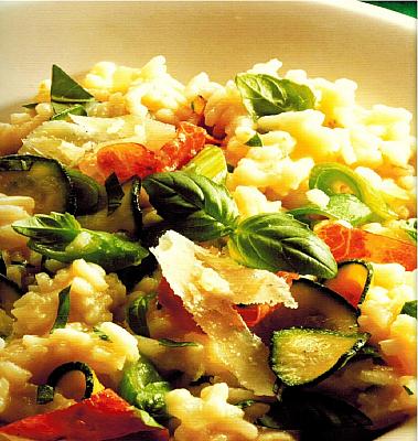 Italian Risotto with Zucchini Ham and Parmesan Dinner