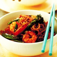 Taiwanese Fried Noodles With Shrimp Dinner