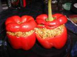 Australian Stuffed Capsicums or Red Bell Peppers Dinner