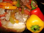 American Sal and Judis Sausage and Peppers Dinner