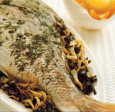 Chinese Baked Sea Bass With Wild Rice Stuffing Dinner