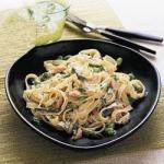 Tagliatelle Pasta with Asparagus and the Smoked Trout recipe
