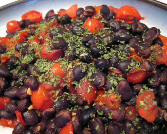 British Black Beans and Tomatoes  Hot and Spicy Dinner