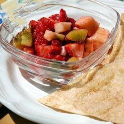 American Cinnamon Chips with Fruit Salad Dessert