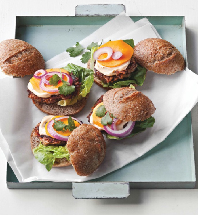 Canadian Bean-and-vegetable Sliders Appetizer