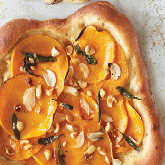 Mediterranean Butternut Squash Pizza with Hazelnut Dough Appetizer