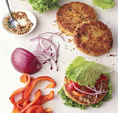 Canadian Chickpea-brown Rice Burgers Appetizer