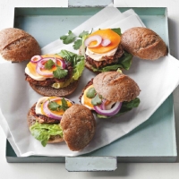Canadian Bean-and-vegetable Sliders Appetizer