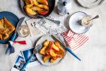 French French Toast with Cinnamon Apples Appetizer