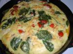 American Frittata With Cherry Tomatoes and Baby Spinach Appetizer