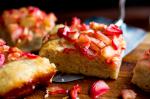 American Sweet Rhubarb Focaccia Recipe Dessert
