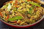 Australian Asian Stirfried Spaghetti with Veggies Dessert