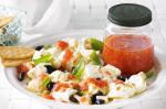 American Mozzarella Tomato And Olives Salad Recipe Appetizer