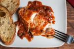 American Baked Halibut Puttanesca with Crostini Recipe Appetizer