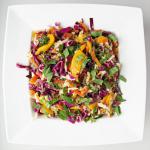 American Taste the Rainbow With Spicy Mango Papaya and Cabbage Slaw Appetizer