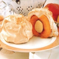 French Fruit Covered With Meringue Dessert