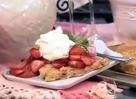 Australian Brown Sugar Sour Cream and Strawberry Scones Breakfast