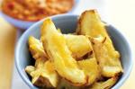 American Crispy Potato Skins With Salsa Dip Recipe Appetizer