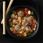 American Vegetable Meatball Soup Appetizer