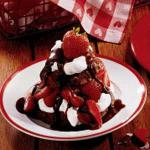 Georgian Strawberry Chocolate Shortcake Dessert