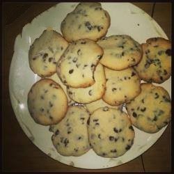 Canadian Cookies from Drops of Bitter Chocolate Dessert