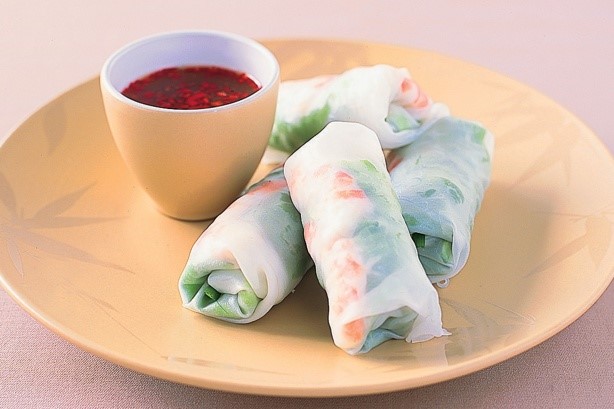 Australian Fresh Prawn Rolls Recipe Appetizer