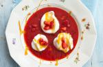 Soft Meringues on Berry Coulis recipe