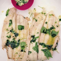 Irish Black Sole with Green Garlic Appetizer