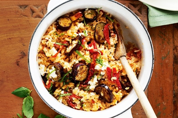 British Eggplant Sundried Tomato And Ricotta Risotto Recipe Appetizer