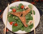 American Fried Tofu and Spinach Salad Dinner