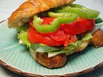 American Vegetarian Croissant Sandwich Dinner