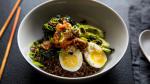Australian Quinoa and Rice Bowl With Kale Kimchi and Egg Recipe Appetizer