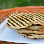British Grilled Flatbreads Stuffed With Herbs and Cheese Appetizer