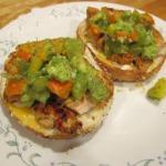 American Bagels with Chicken Avocado and Grapes BBQ Grill